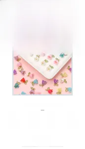 Detailed macro view of colorful frosted acrylic lily of the valley flower beads for DIY