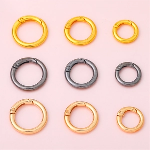 Set di 9 anelli a molla rotondi in lega in 3 colori e 3 dimensioni per accessori fai-da-te