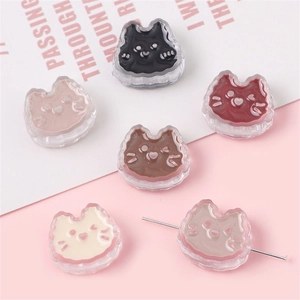 Cute acrylic cat beads in jelly colors for DIY phone chains and jewelry making