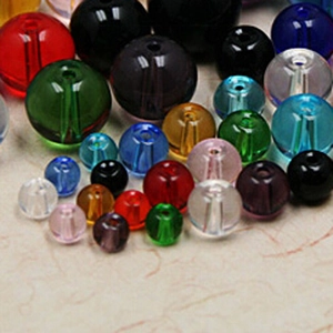 Perle di Vetro Rotonde per la Creazione di Gioielli Perle Sciolte in Cristallo Liscio Fai-da-te Bracciale Collana Orecchino Accessori Artigianali