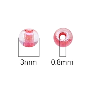 Iridescent Glass Seed Beads 2-4mm Pearlescent Dyed Core Loose Beads For DIY Jewelry Making Bracelet Necklace Accessories