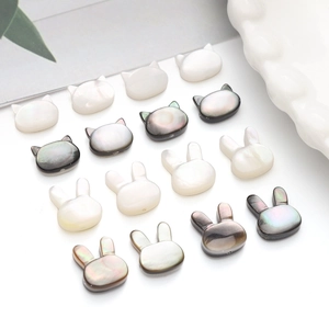Natuurlijke Kunstparelmoer Schelp Kralen Kat Konijn Kop Vorm Charms Iriskader Losse Kralen Voor DIY Sieraden Maken Accessoire