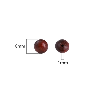 Natural 8mm dark red rosewood round beads for DIY handmade bracelets and jewelry making