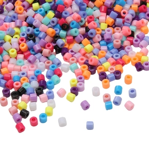 4mm bunte Acryl-Zylinderperlen für DIY handgemachte Armbänder und Schmuckherstellung