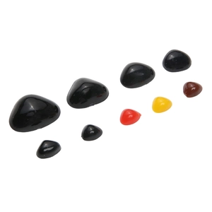 Variety of colorful triangular acrylic noses for DIY doll and animal craft making