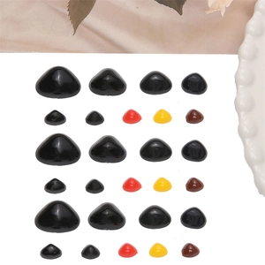 Colorful acrylic triangle noses in various sizes for DIY handmade plush panda doll crafts