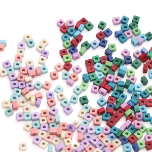 Colorful 2.5x1.5mm square macaron beads for DIY handmade bracelet jewelry making