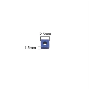 2.5x1.5mm macaron blue square rainbow stone bead for DIY handmade jewelry crafts