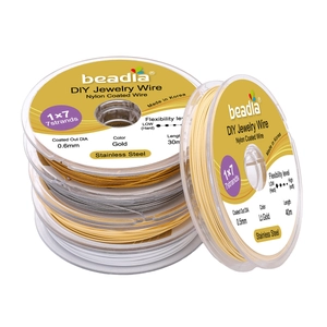 Détail de fil en acier inoxydable de 0,5 mm et 0,6 mm avec revêtement nylon pour bijoux