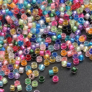 Mix of colorful glass seed beads with high luster for DIY jewelry making and crafts