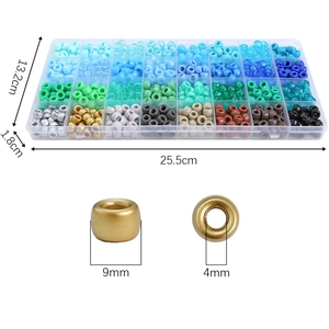 Kit de perles arc-en-ciel en boîte 24 compartiments pour bijoux DIY et artisanat