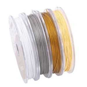 Lot de 4 rouleaux de fil à perler en acier inoxydable 304 de 1,0 mm pour bijoux artisanaux