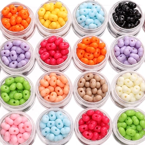 Set di 16 colori di perline in acrilico per gioielli fai-da-te in scatole trasparenti