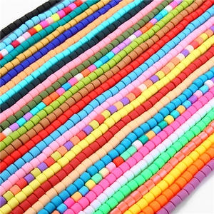 Kleurrijke 6mm polymeerklei cilinderkralen in regenboogkleuren voor DIY sieraden maken