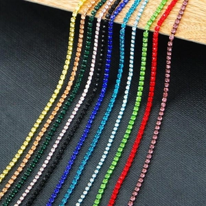 Gekleurde 2,4mm strass-klauwketting voor DIY-telefoonhoesjes en sieradenaccessoires