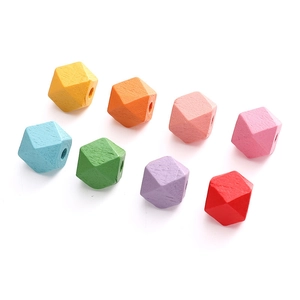 Gekleurde 10mm achthoekige houten kralen voor DIY sieraden en handgemaakte kettingen