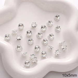 Silberner Schmetterlings-Abstandshalter 10x5mm für DIY-Halsketten und Armbänder