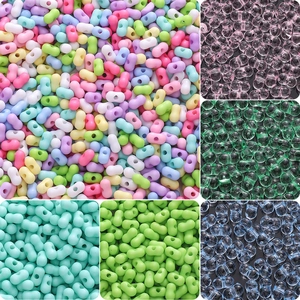 Multi-color acrylic dumbbell peanut beads for DIY jewelry making and handmade crafts