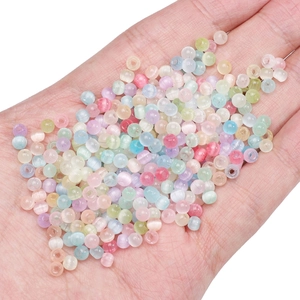 4mm colorful cat eye glass beads in macaron colors for DIY jewelry and bracelet making