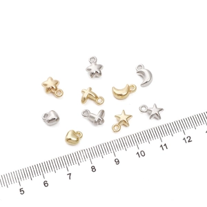 DIY Sieraden Benodigdheden Maan Hart Ster Vlinder Bloem Hangers Metaal Verguld Plastic Voor Ketting Armband Maken