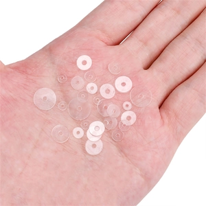 Entretoises rondes transparentes en plastique PP pour la fabrication de bijoux et bracelets