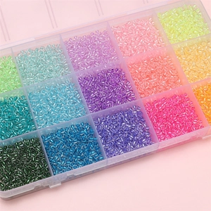 High Quality Colorful Transparent Glass Seed Beads Round Loose Beads For DIY Jewelry Making Bracelet Necklace Handcraft Materials
