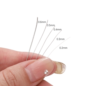Fil à perles en acier argenté pour bijoux DIY avec diamètres de 0,2 mm à 0,6 mm