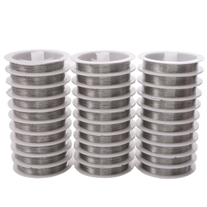 36 rolls of silver stainless steel beading wire for DIY jewelry making and crafts