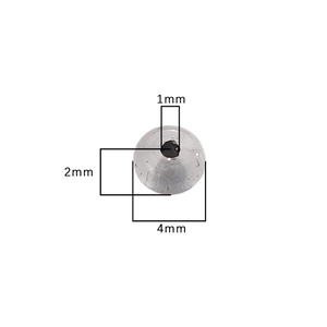 Silver abacus glass beads with 4mm diameter and 1mm hole for DIY jewelry making