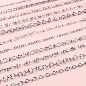 Chaînes de Fabrication de Bijoux DIY en Acier Inoxydable Pour Collier Bracelet Ton Argent Maillons Trombone Figaro