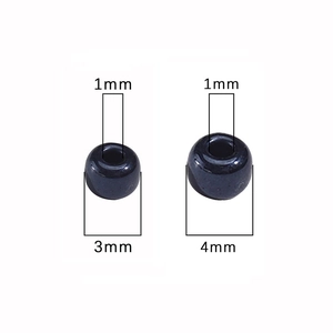 Perles de rocaille noires 3mm et 4mm avec trou de 1mm pour création de bijoux DIY