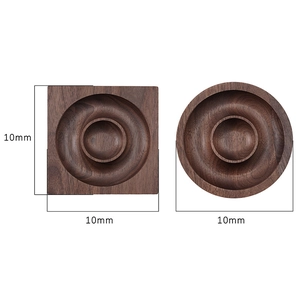 Organizador de cuentas de madera maciza con bandejas cuadradas y redondas para joyería DIY