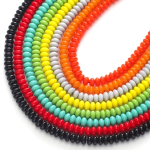 Gekleurde glazen schotel kralen voor DIY sieraden maken in diverse levendige kleuren
