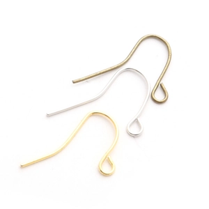 200pcs DIY earring hooks in gold, silver, and bronze colors for jewelry making