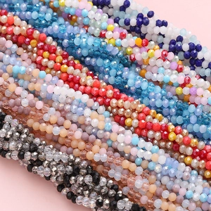 Assorted 3mm faceted colorful glass beads for DIY bracelet and jewelry making