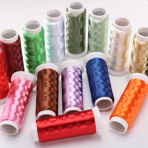 Polyester embroidery thread set in vibrant silk colors for DIY jewelry and sewing