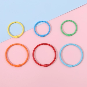 Colorful Metal Binder Rings Iron Paint Sprayed Loose Leaf Book Rings DIY Craft Keychain Accessories For Office School Supply
