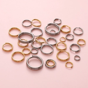 Doppel-Biegeringe aus Edelstahl in Gold und Silber für DIY-Schmuckherstellung