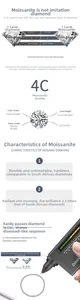 Detailed comparison of 1ct D Color VVS1 Moissanite stone clarity and professional EX cut
