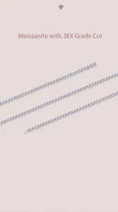 Detaillierte Ansicht des dreireihigen Moissanit-Tennisarmbands mit D-Farbe und 3EX-Schliff