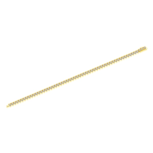 Detailansicht eines Tennisarmbands aus S925 Silber mit vierzackig gefassten Moissaniten