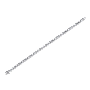 Classico bracciale tennis in argento S925 con pietre di moissanite incastonate su bianco
