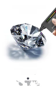Detail showing Moissanite gemstone refractive index and dispersion fire properties