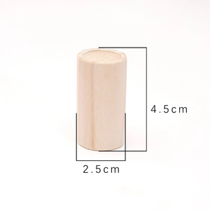 Detail shot of solid wood diffuser base showing natural grain with 4.5cm height dimension