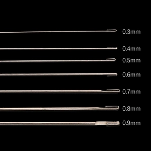 Stainless Steel Beading Needles With Clear Storage Tube Professional DIY Jewelry Making Tools Bead Threading Pins Manual Crafting Accessories