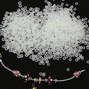 Transparente Silikon Stopper Ringe Anti Rutsch Positionierung Abstandsperlen Für DIY Armband Halskette Ohrring Schmuckherstellung Zubehör