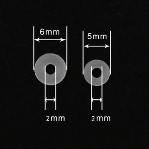 Silikon-Rutschschutzdichtungen für Schmuck DIY mit 5mm und 6mm Außendurchmesser
