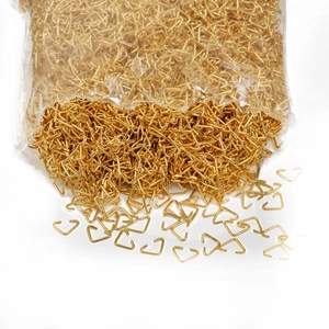 Bulk gold triangle jump rings and connectors for DIY jewelry making accessories