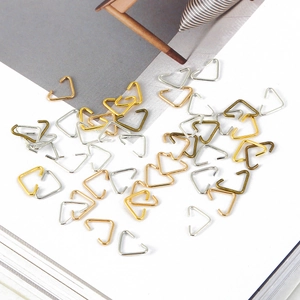 Iron Triangle Jump Rings Electroplated Metal Open Connectors For DIY Jewelry Making Necklaces Bracelets Handmade Findings