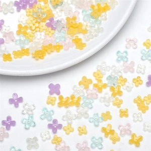 Perline a Fiore in Resina Piccole Perline Distanziatrici a Quattro Petali per Creazione Gioielli Fai da Te Bracciali Collane Orecchini